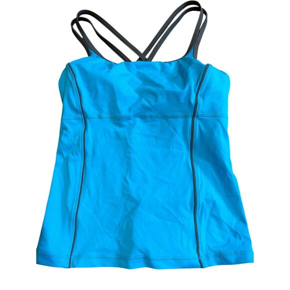 🌊💙 Lands’ End Women’s Tankini Swim Top – Size 10L – Built-In Shelf Bra 💙🌊 - Picture 1 of 9